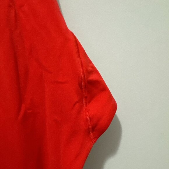 Lululemon Wundermost Ultra-Soft Nulu Asymmetrical Bodysuit in Red - Picture 4 of 8